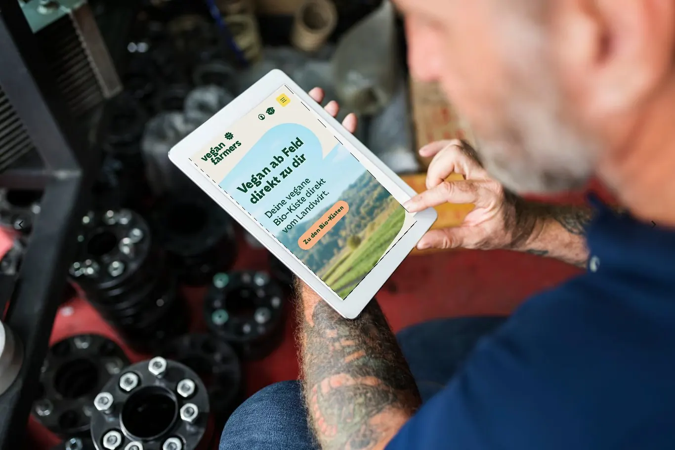 Vegan Farmers: Website-Motiv